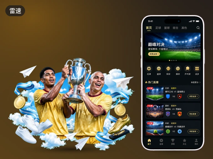 随时随地掌上观赛，尽在雷速 APP